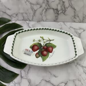 Portmeirion Strawberry Fair Fire Ice Gratin Baking Dish New Elsanta Fruit